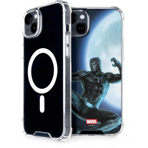 Marvel Black Panther Jumping Through Air iPhone 14 MagSafe Case