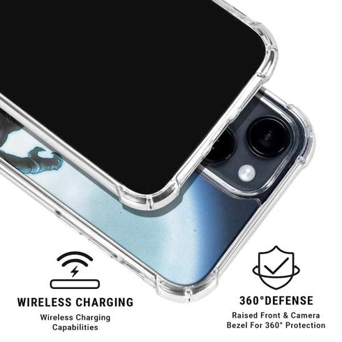 Marvel Black Panther Jumping Through Air iPhone 14 Plus Clear Case