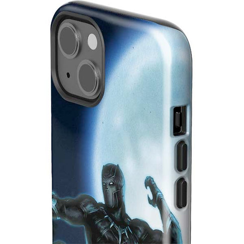 Marvel Black Panther Jumping Through Air iPhone 15 Plus Impact Case