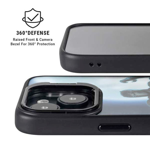 Marvel Black Panther Jumping Through Air iPhone 15 Plus Kickstand Case