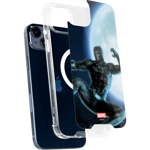 Marvel Black Panther Jumping Through Air iPhone 15 Plus MagSafe Case