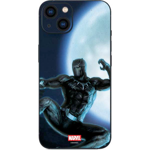 Marvel Black Panther Jumping Through Air iPhone 15 Plus Skin