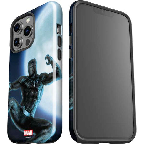 Marvel Black Panther Jumping Through Air iPhone 15 Pro Impact Case