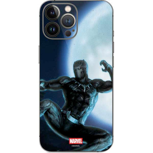 Marvel Black Panther Jumping Through Air iPhone 15 Pro Max Skin