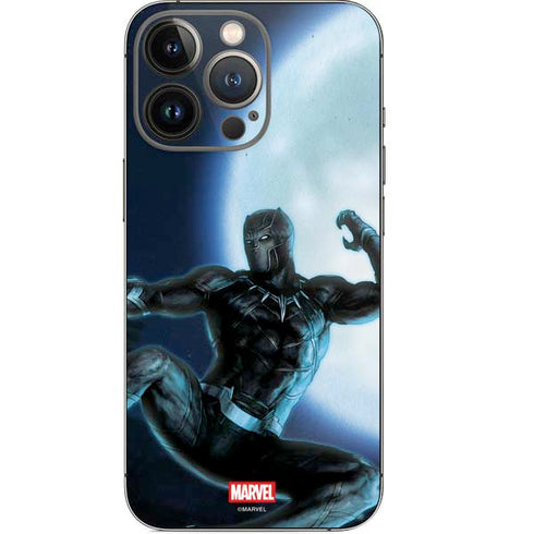 Marvel Black Panther Jumping Through Air iPhone 15 Pro Skin