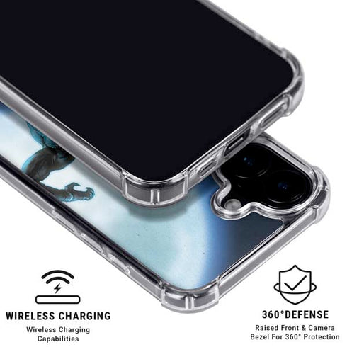 Marvel Black Panther Jumping Through Air iPhone 16 Clear Case