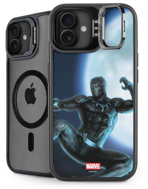 Marvel Black Panther Jumping Through Air iPhone 16 Kickstand Case