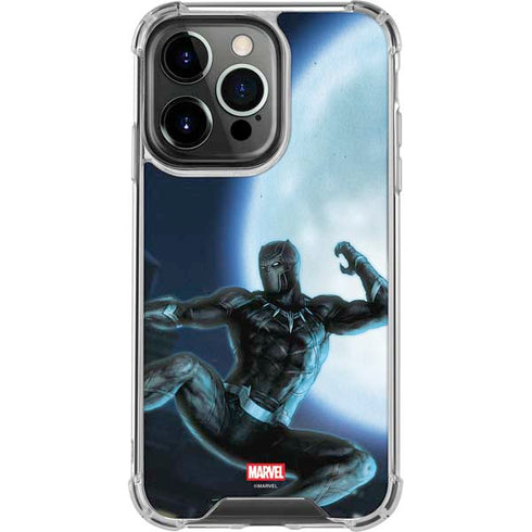 Marvel Black Panther Jumping Through Air iPhone 16 Pro Clear Case