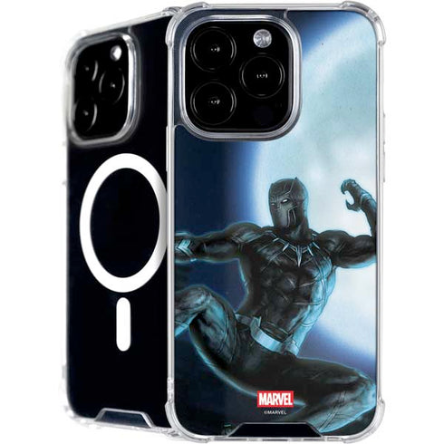 Marvel Black Panther Jumping Through Air iPhone 16 Pro Max MagSafe Case
