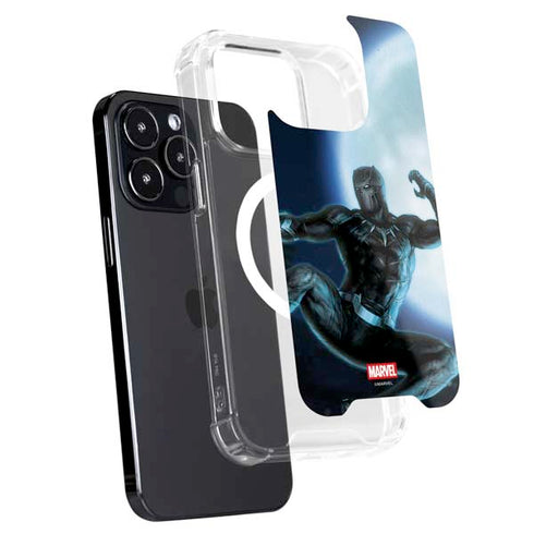 Marvel Black Panther Jumping Through Air iPhone 16 Pro Max MagSafe Case