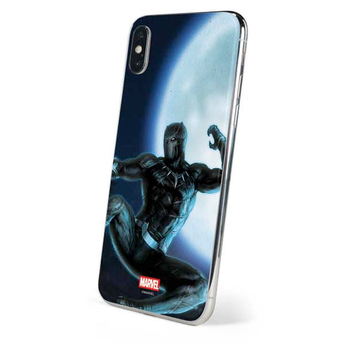 Marvel Black Panther Jumping Through Air iPhone X Skin