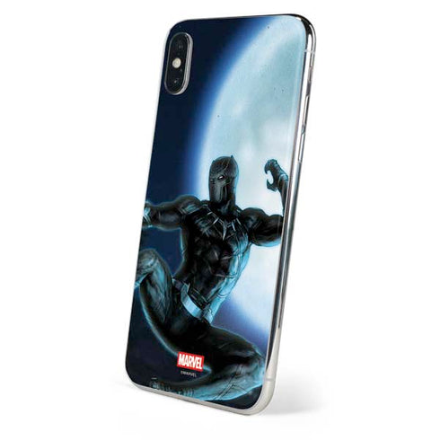 Marvel Black Panther Jumping Through Air iPhone XS Max Skin