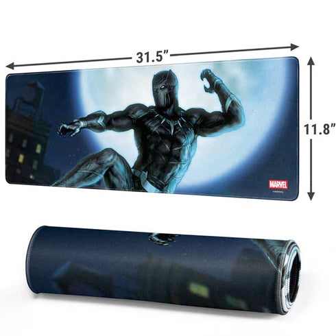 Marvel Black Panther Jumping Through Air Gaming Mouse Pad