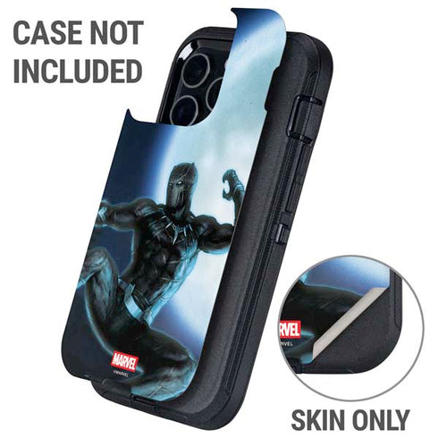 Marvel Black Panther Jumping Through Air Otterbox Defender iPhone Skin