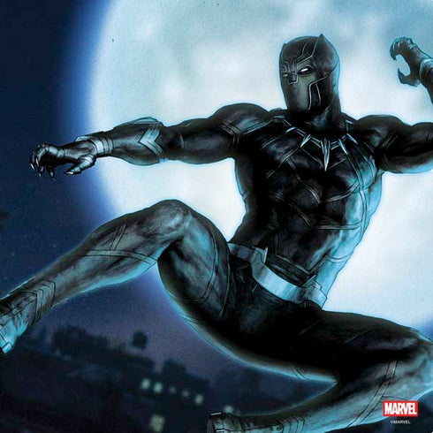 Marvel Black Panther Jumping Through Air PS4 Console and Controller Bundle Skin