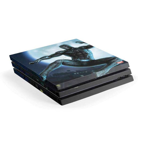 Marvel Black Panther Jumping Through Air PS4 Pro Console Skin