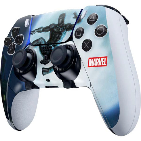 Marvel Black Panther Jumping Through Air PS5 DualSense Edge Pro Controller Skin