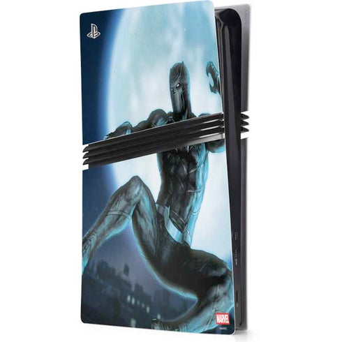 Marvel Black Panther Jumping Through Air PS5 Pro Console Skin