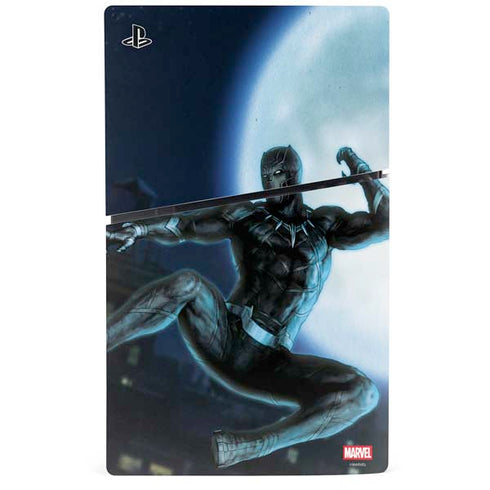 Marvel Black Panther Jumping Through Air PS5 Slim Digital Edition Console Skin