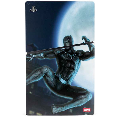 Marvel Black Panther Jumping Through Air PS5 Slim Disk Console Skin
