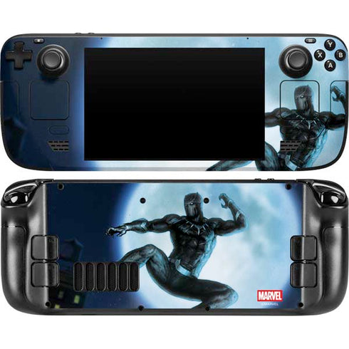 Marvel Black Panther Jumping Through Air Steam Deck Handheld Gaming Computer Skin