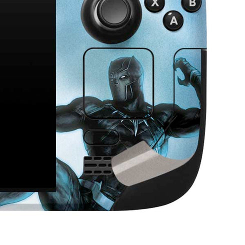 Marvel Black Panther Jumping Through Air Steam Deck Handheld Gaming Computer Skin