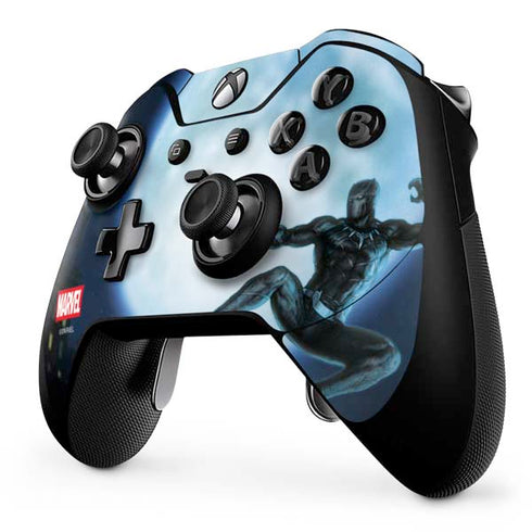 Marvel Black Panther Jumping Through Air Xbox One Elite Controller Skin