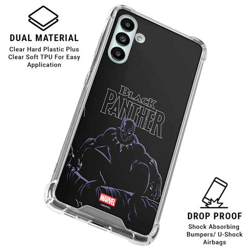 Marvel Black Panther Night Time Watch Galaxy A13 5G Clear Case