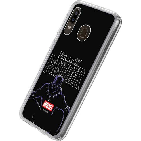 Marvel Black Panther Night Time Watch Galaxy A20 Clear Case