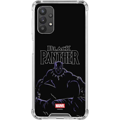 Marvel Black Panther Night Time Watch Galaxy A32 5G Clear Case