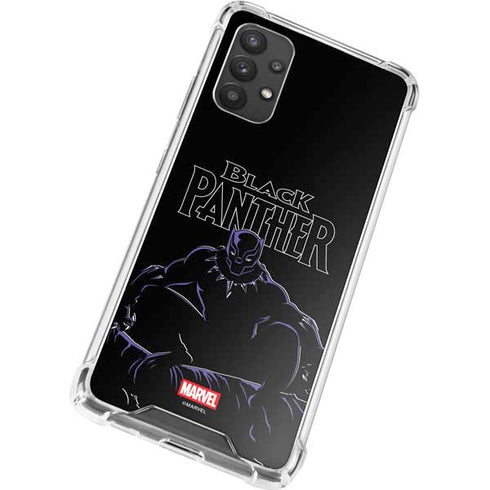 Marvel Black Panther Night Time Watch Galaxy A32 5G Clear Case