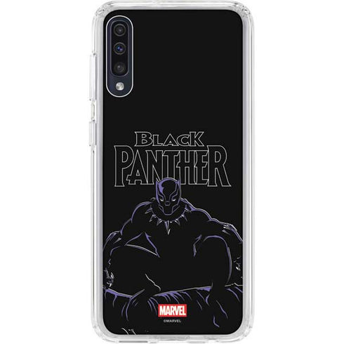 Marvel Black Panther Night Time Watch Galaxy A50 Clear Case