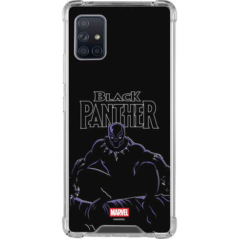 Marvel Black Panther Night Time Watch Galaxy A51 5G Clear Case