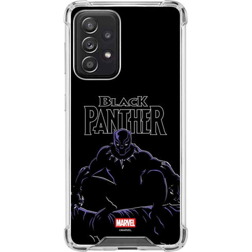 Marvel Black Panther Night Time Watch Galaxy A52 5G Clear Case