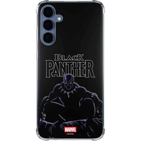 Marvel Black Panther Night Time Watch Galaxy A55 5G Clear Case