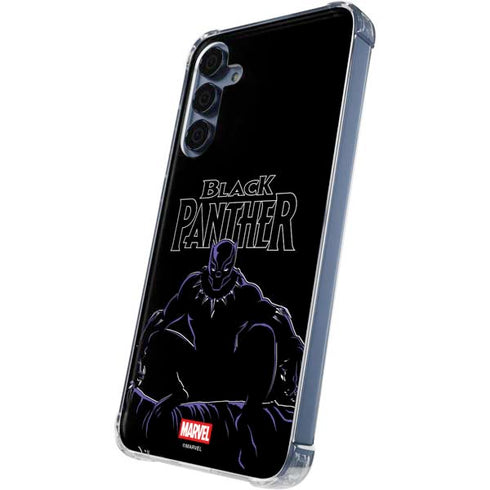 Marvel Black Panther Night Time Watch Galaxy A55 5G Clear Case