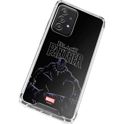 Marvel Black Panther Night Time Watch Galaxy A72 5G Clear Case