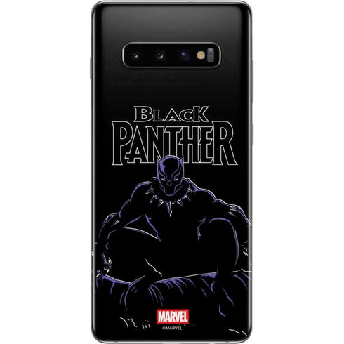 Marvel Black Panther Night Time Watch Galaxy S10 Plus Skin