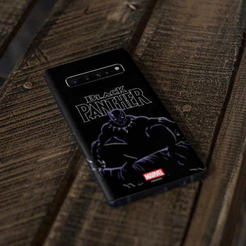 Marvel Black Panther Night Time Watch Galaxy S10 Plus Skin