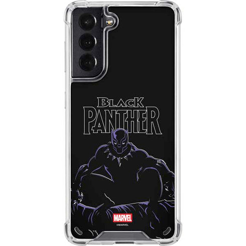 Marvel Black Panther Night Time Watch Galaxy S21 5G Clear Case