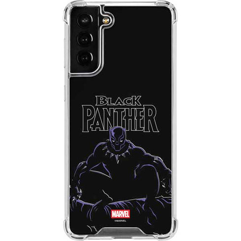 Marvel Black Panther Night Time Watch Galaxy S21 FE Clear Case