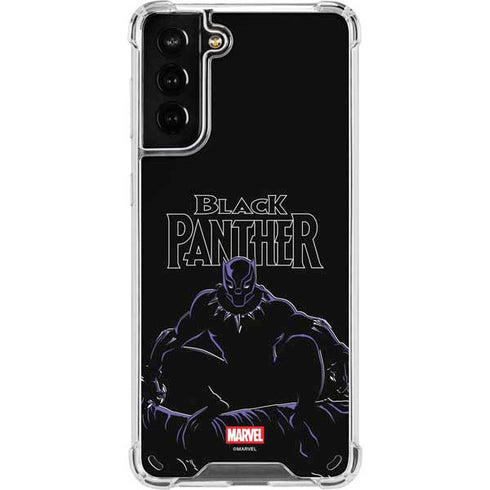 Marvel Black Panther Night Time Watch Galaxy S21 Plus 5G Clear Case