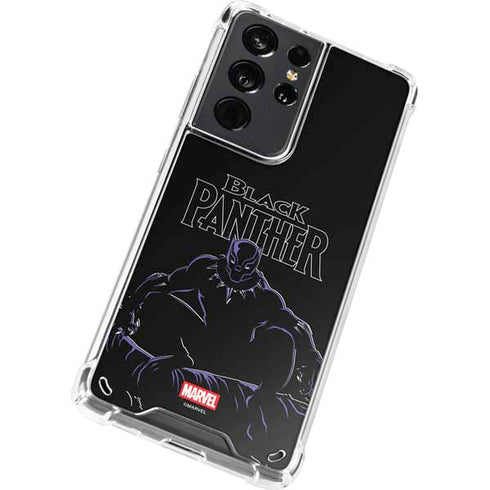 Marvel Black Panther Night Time Watch Galaxy S21 Ultra 5G Clear Case