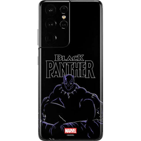 Marvel Black Panther Night Time Watch Galaxy S21 Ultra 5G Skin