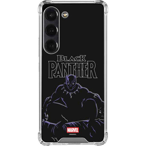 Marvel Black Panther Night Time Watch Galaxy S23 Clear Case