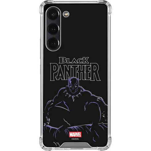 Marvel Black Panther Night Time Watch Galaxy S24 FE Clear Case