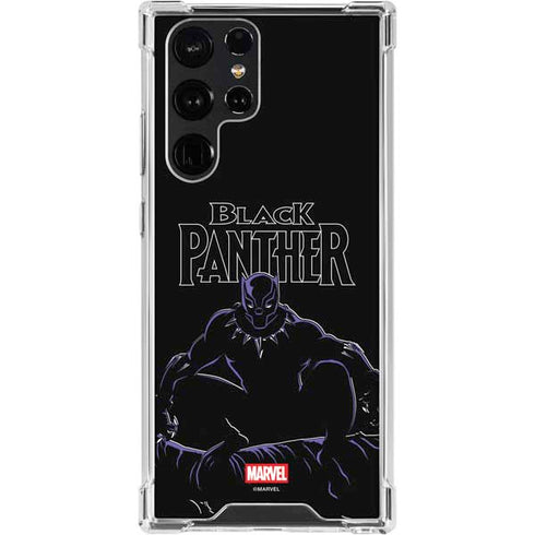 Marvel Black Panther Night Time Watch Galaxy S24 Ultra Clear Case