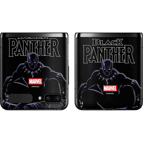 Marvel Black Panther Night Time Watch Galaxy Z Flip Skin