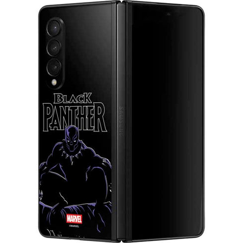 Marvel Black Panther Night Time Watch Galaxy Z Fold3 5G Skin