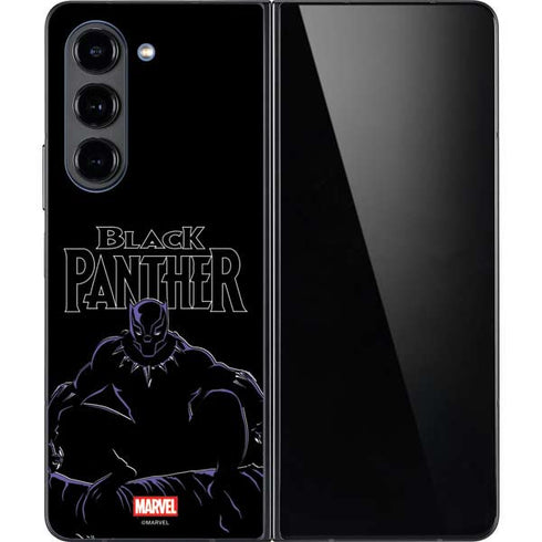Marvel Black Panther Night Time Watch Galaxy Z Fold5 5G Skin